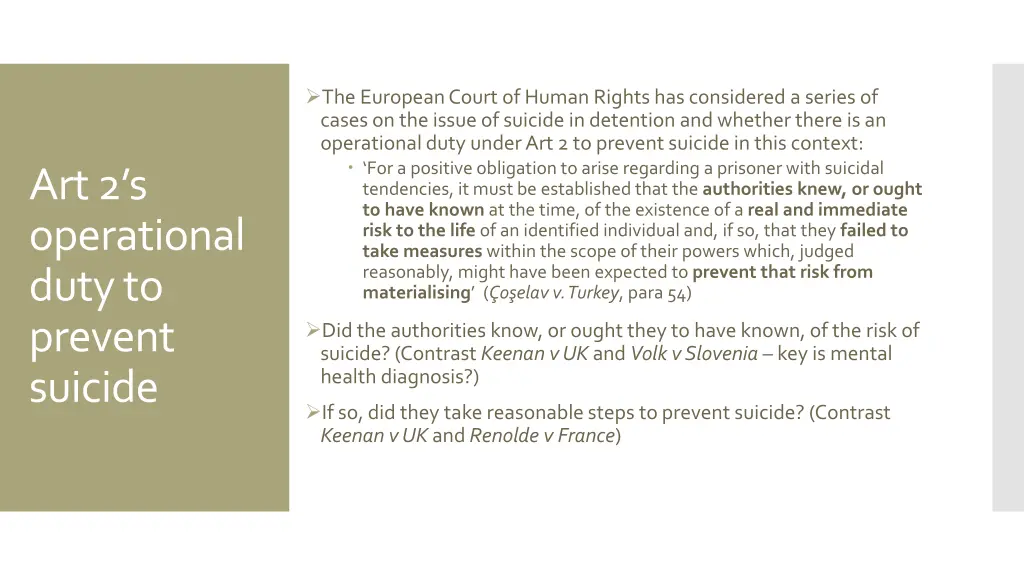 the european court of human rights has considered