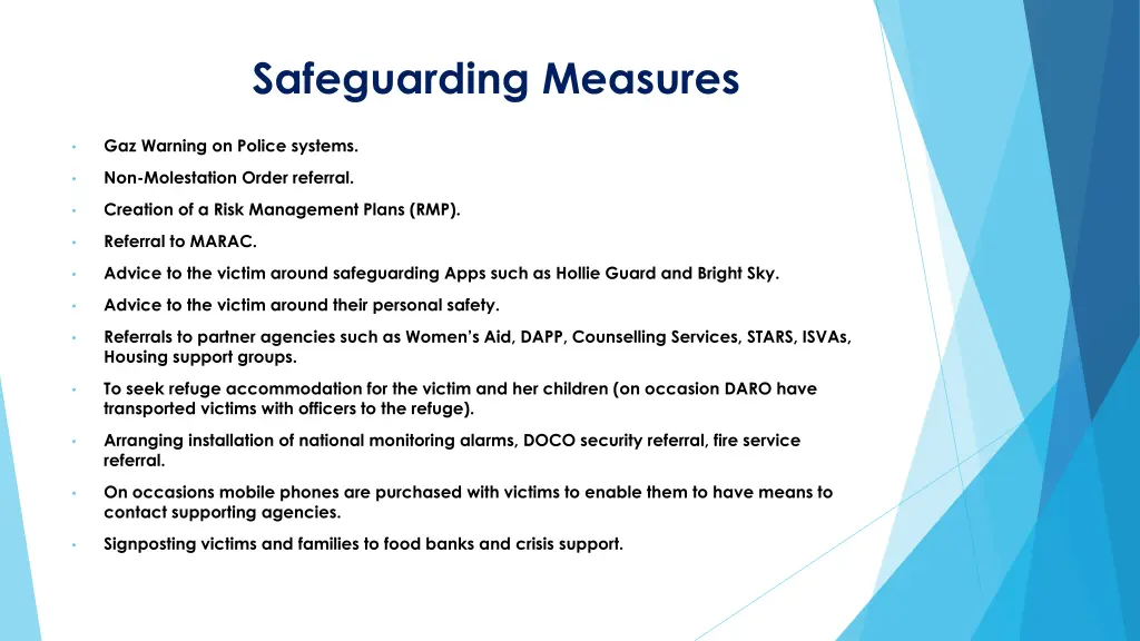 safeguarding measures