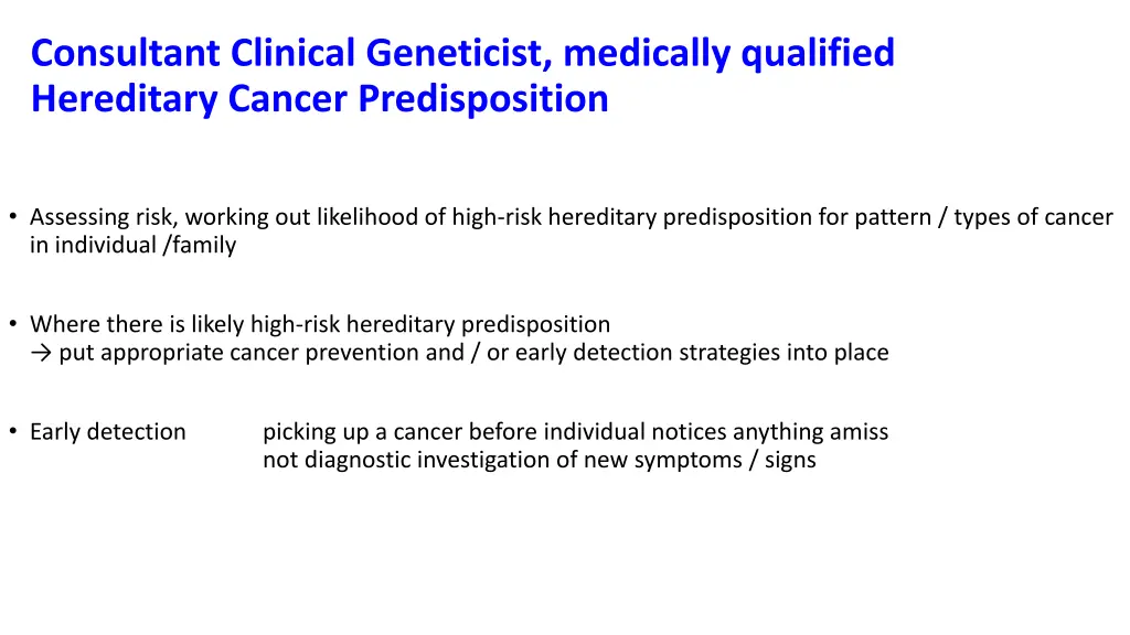 consultant clinical geneticist medically