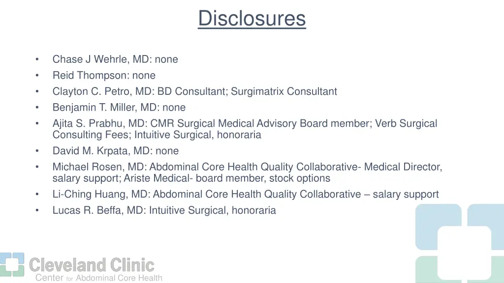 disclosures