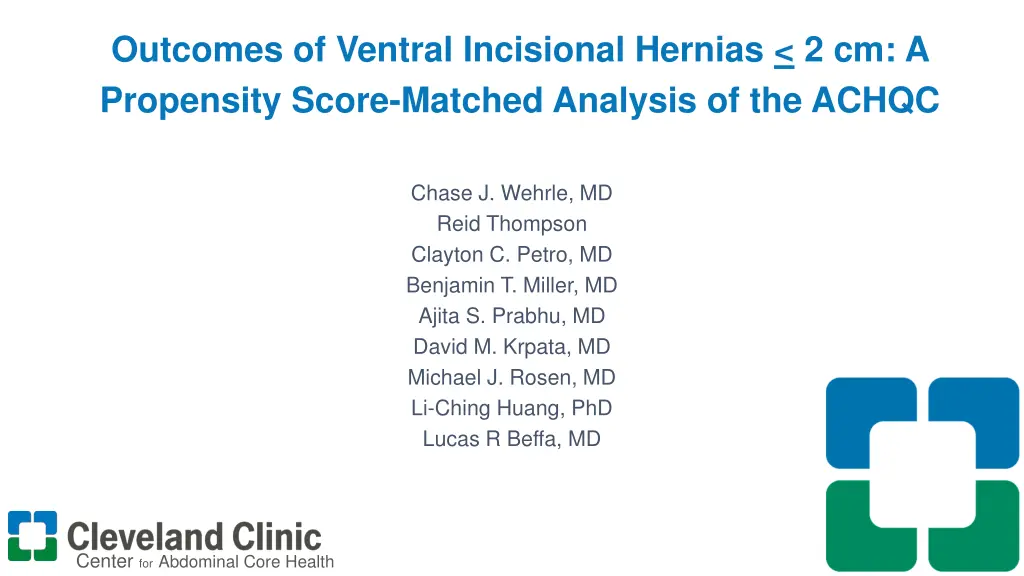 outcomes of ventral incisional hernias 1