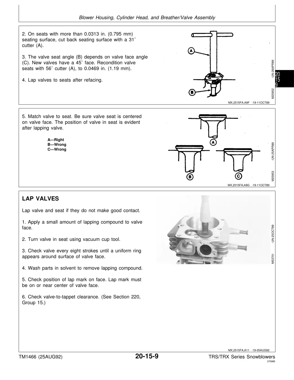 blower housing cylinder head and breather valve 5