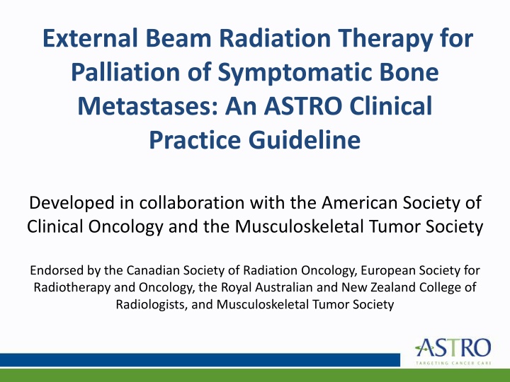 external beam radiation therapy for palliation