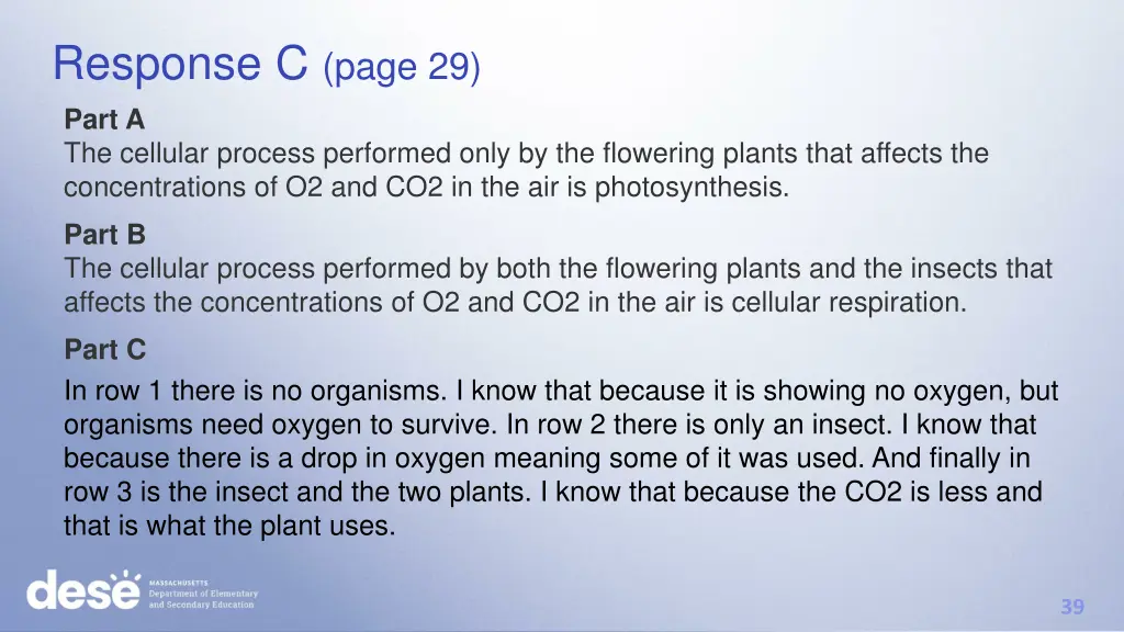 response c page 29 part a the cellular process