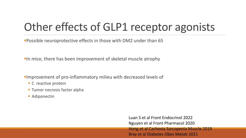 other effects of glp1 receptor agonists