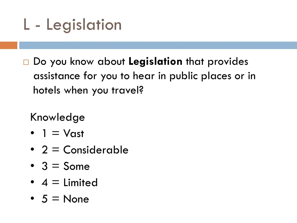 l legislation