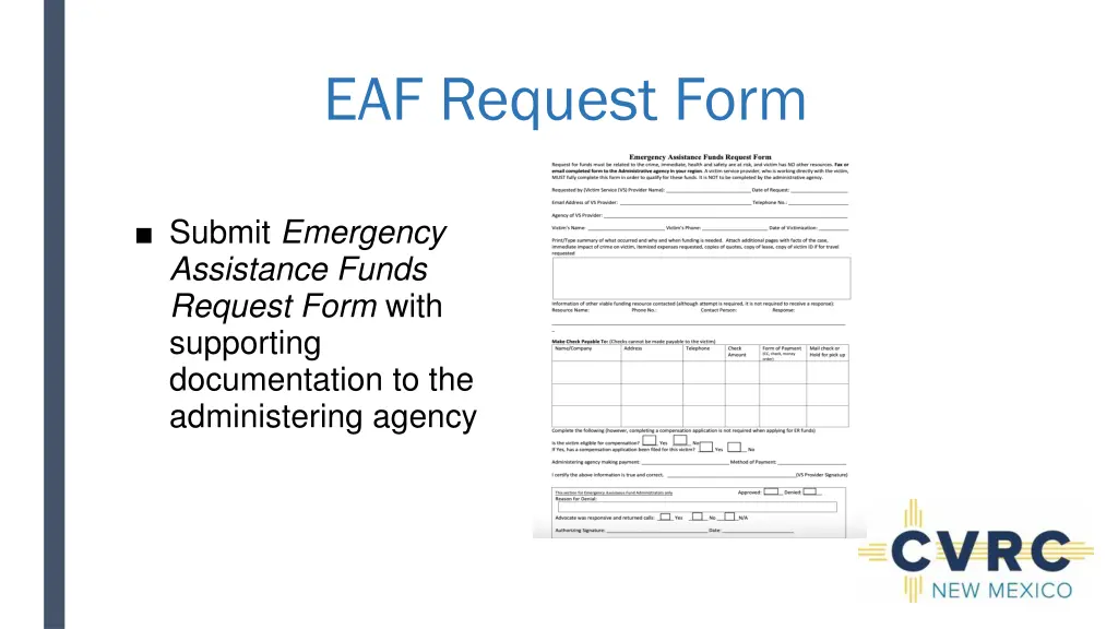 eaf request form