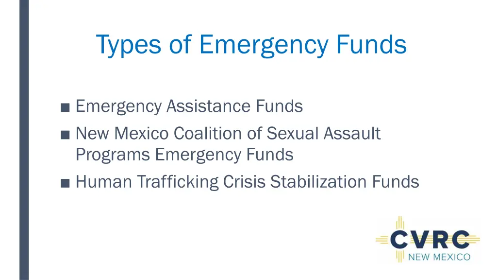 types of emergency funds