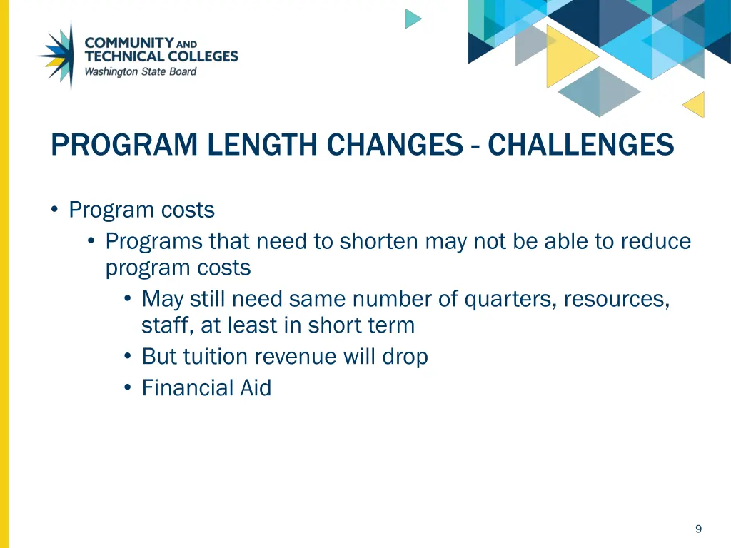 program length changes challenges 3