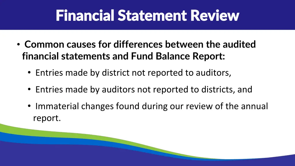 financial statement review financial statement