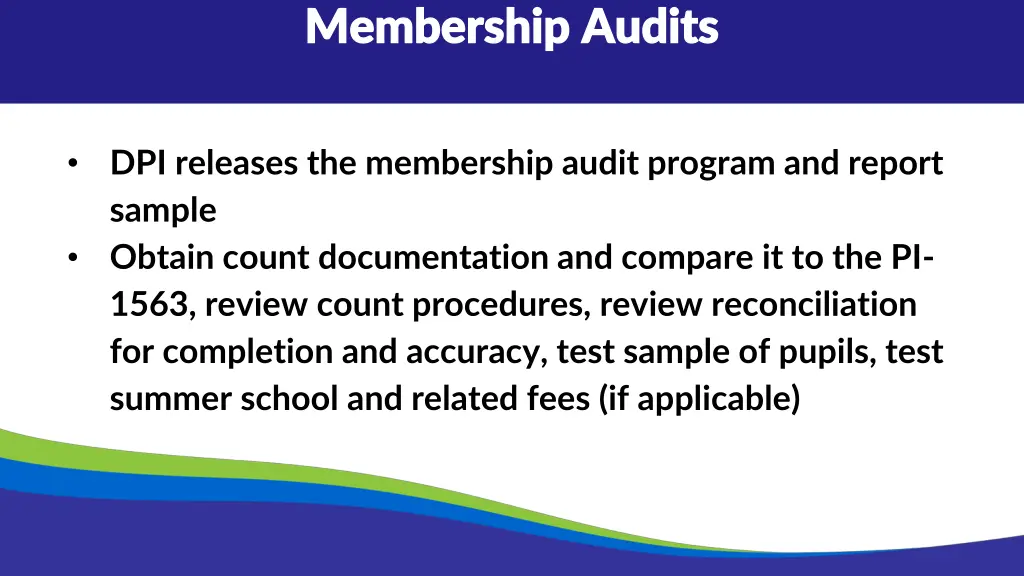 membership audits membership audits 1