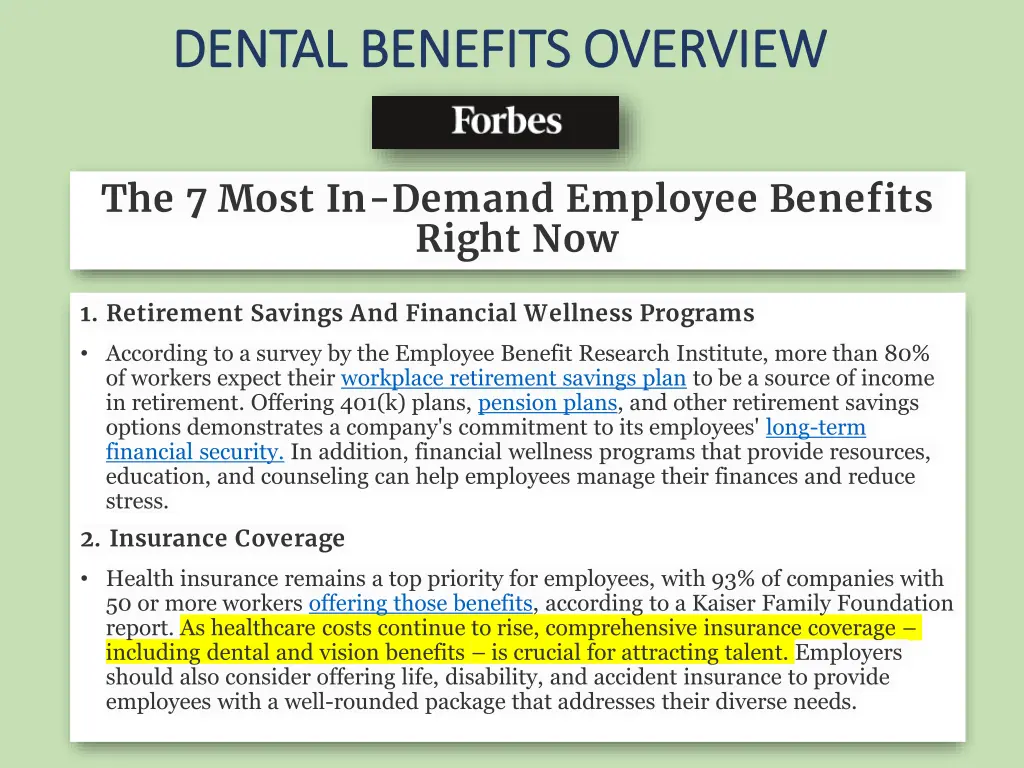 dental benefits overview dental benefits overview