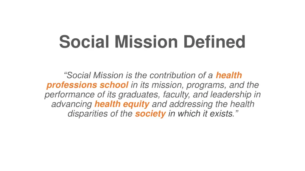 social mission defined