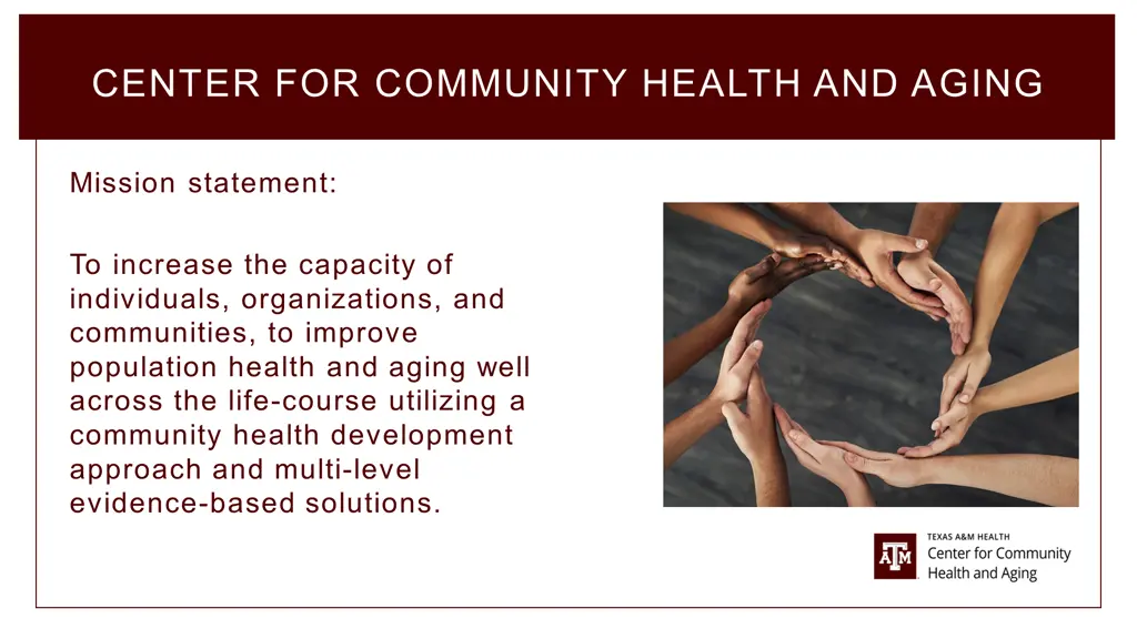 center for community health and aging