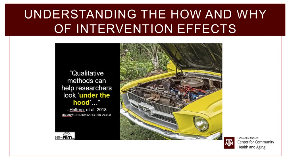 understanding the how and why of intervention