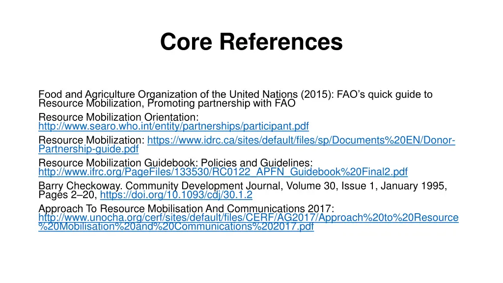 core references