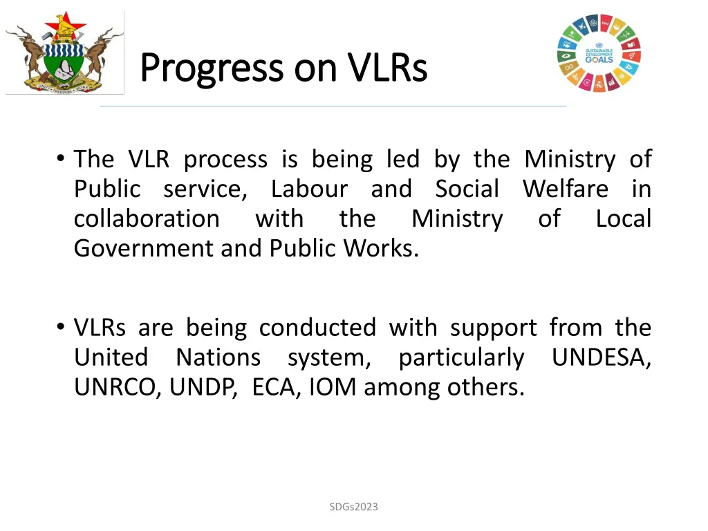 progress on vlrs progress on vlrs 1