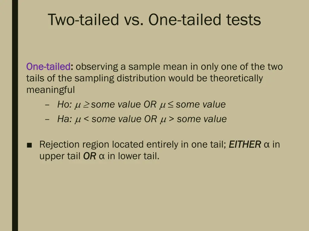 two tailed vs one tailed tests 1