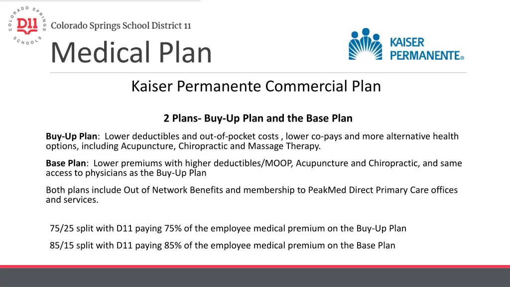 medical plan kaiser permanente commercial plan