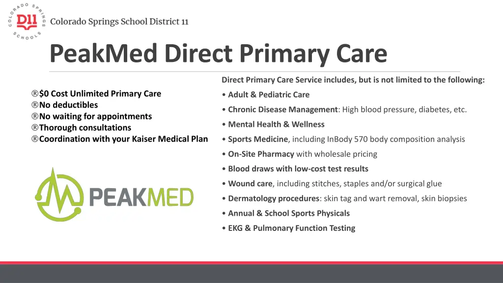 peakmed direct primary care