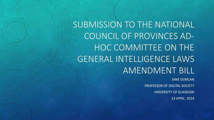 submission to the national council of provinces