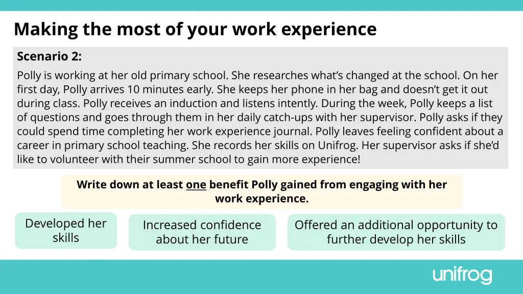 making the most of your work experience 3
