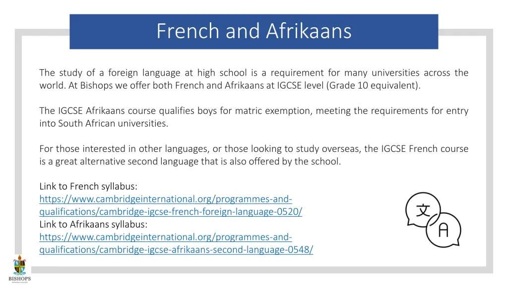 french and afrikaans