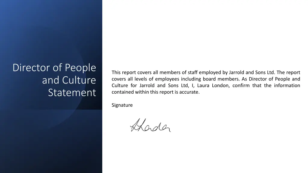 director of people and culture statement
