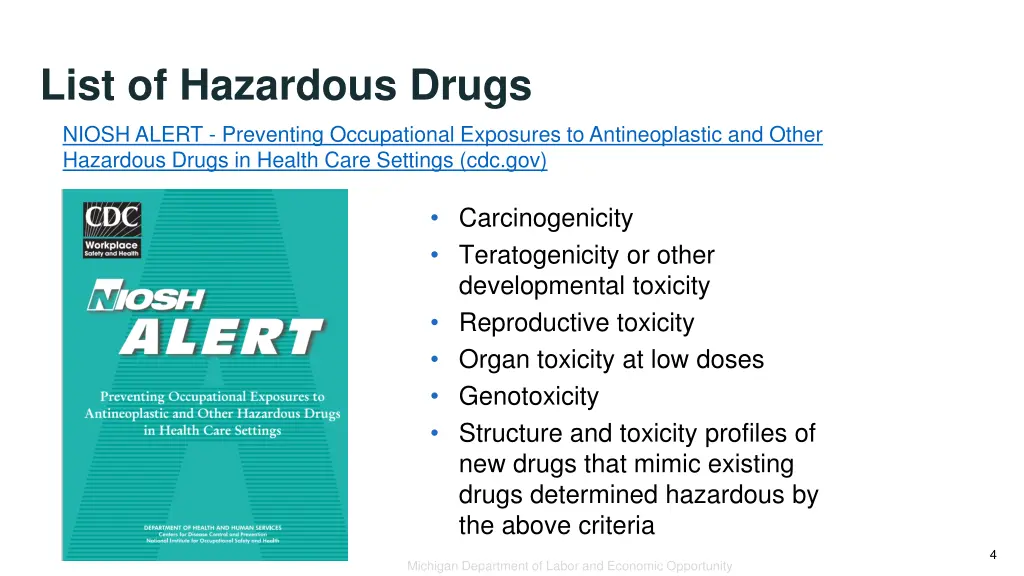 list of hazardous drugs