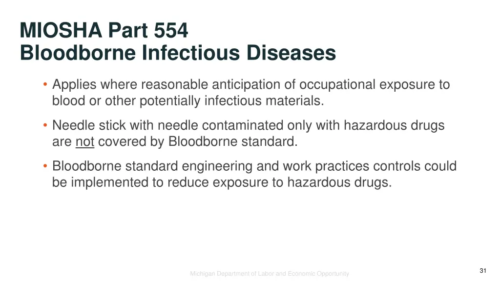 miosha part 554 bloodborne infectious diseases 1