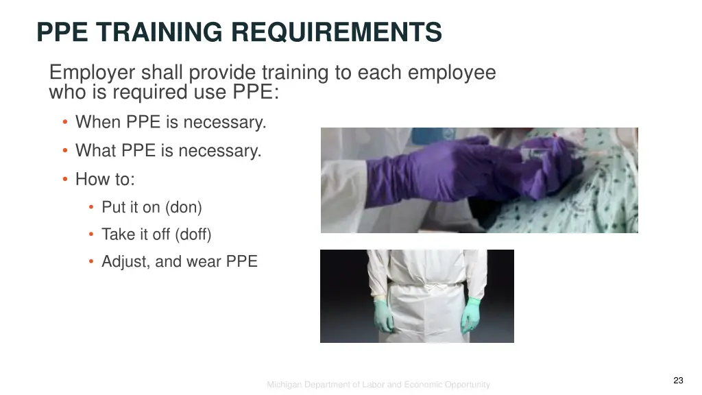 ppe training requirements