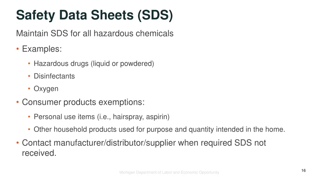 safety data sheets sds