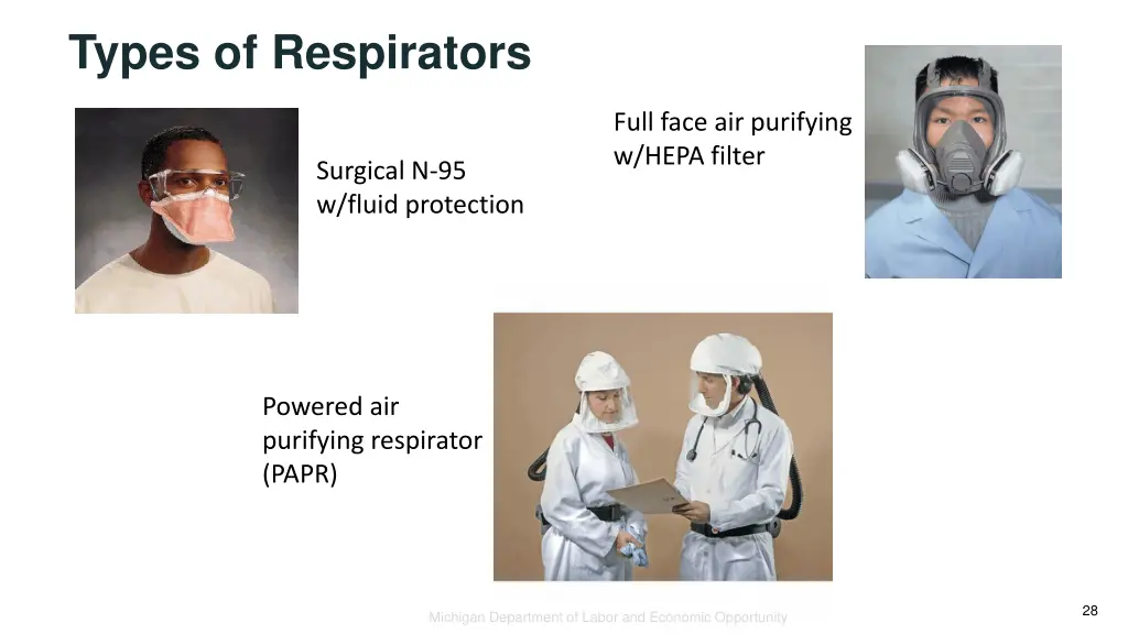 types of respirators