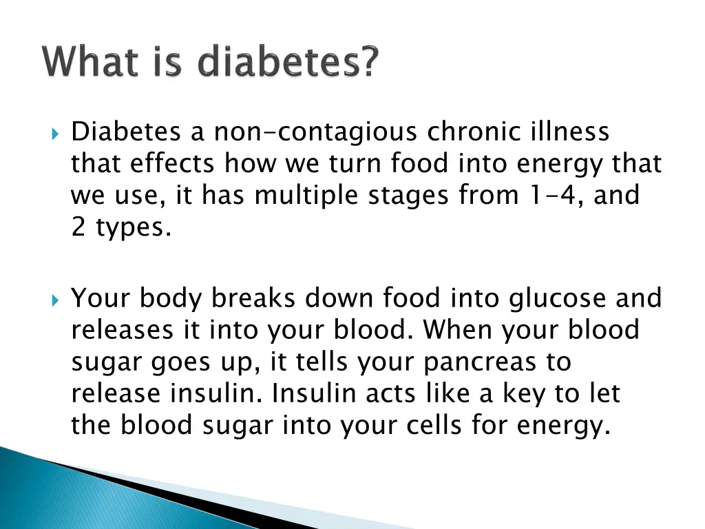 diabetes a non contagious chronic illness that