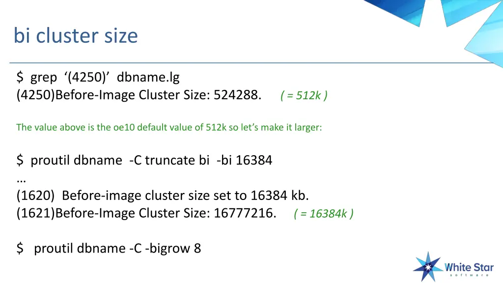 bi cluster size 1