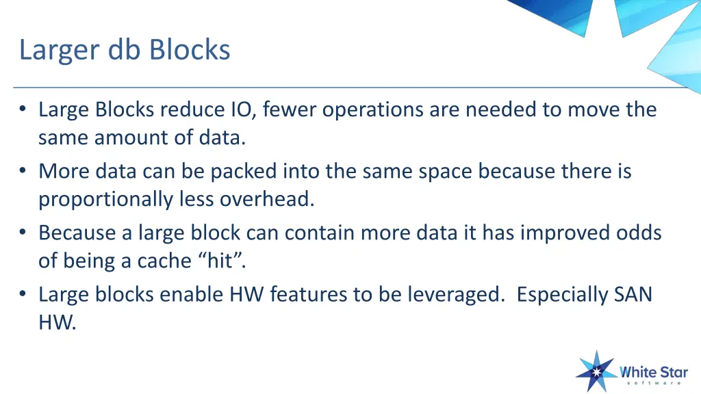 larger db blocks 1