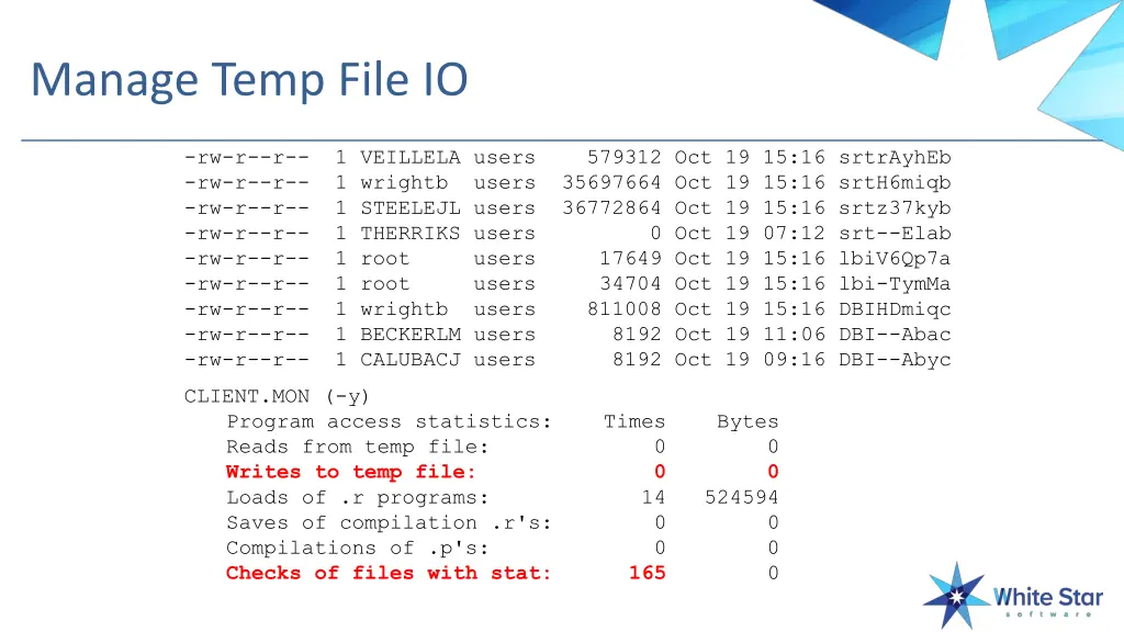 manage temp file io 1