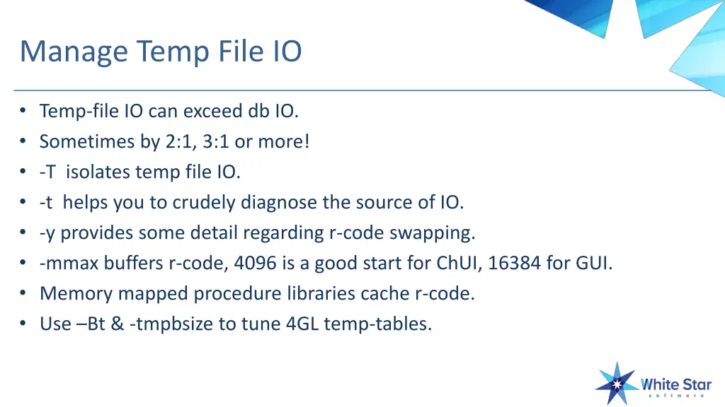 manage temp file io