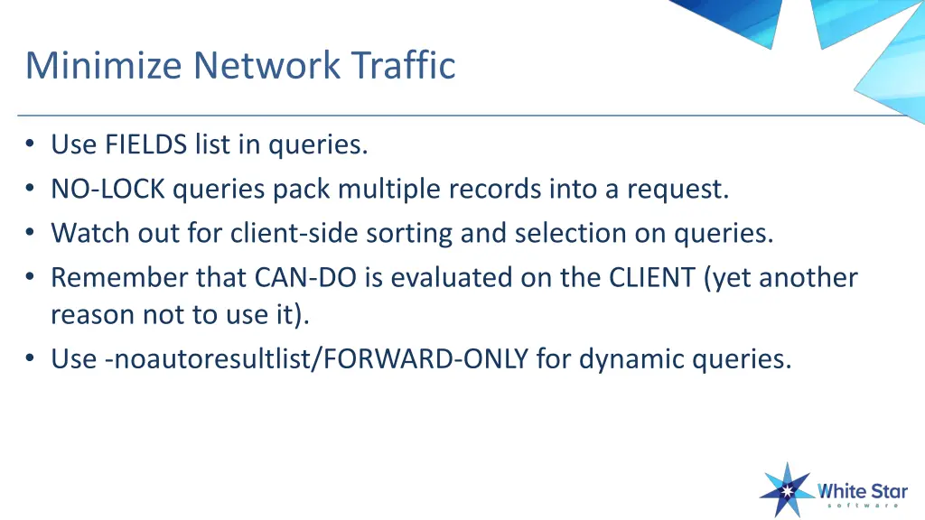 minimize network traffic 2