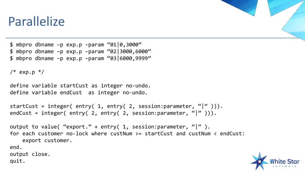 parallelize 1