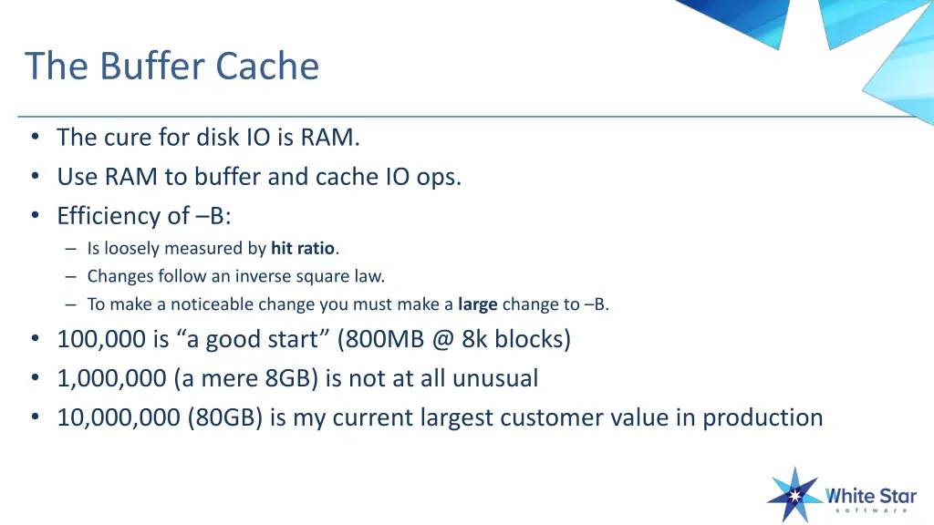 the buffer cache