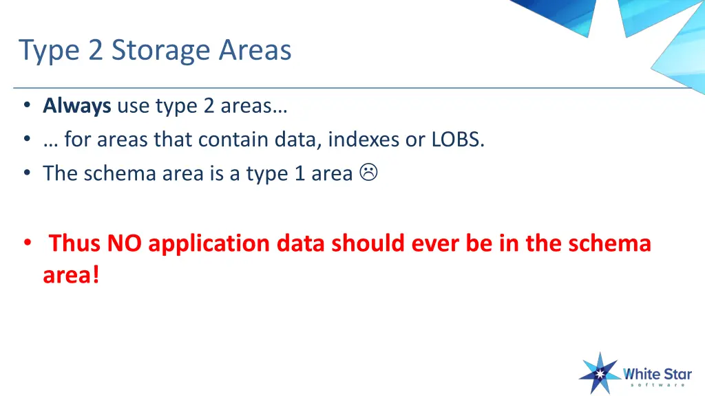 type 2 storage areas 2