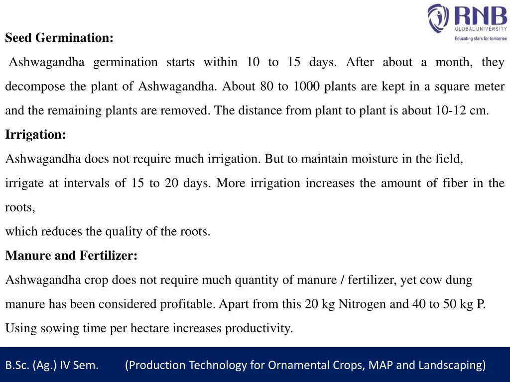 seed germination