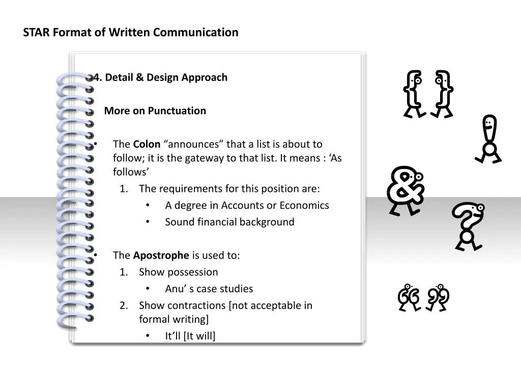 star format of written communication 13