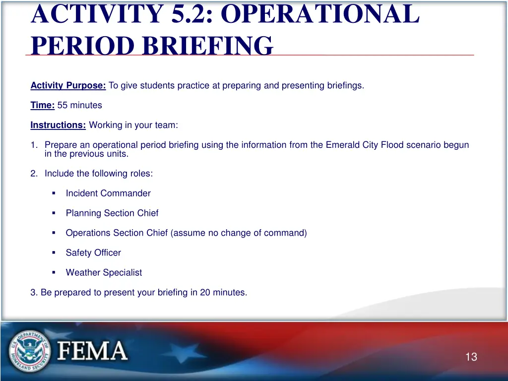 activity 5 2 operational period briefing