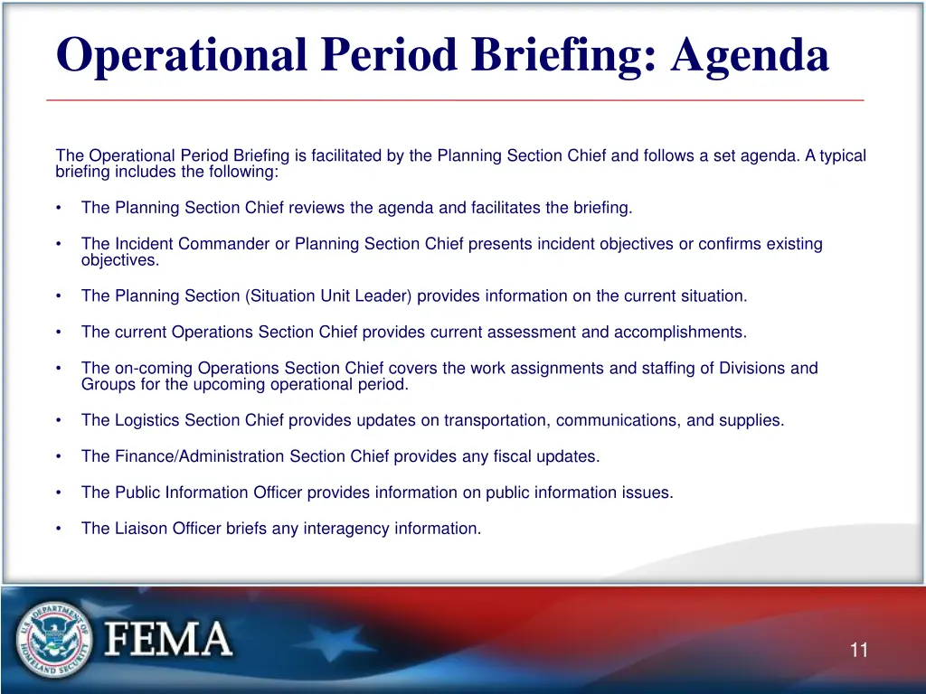 operational period briefing agenda