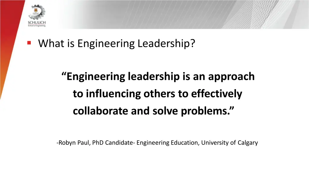 what is engineering leadership 1