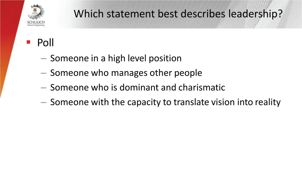 which statement best describes leadership