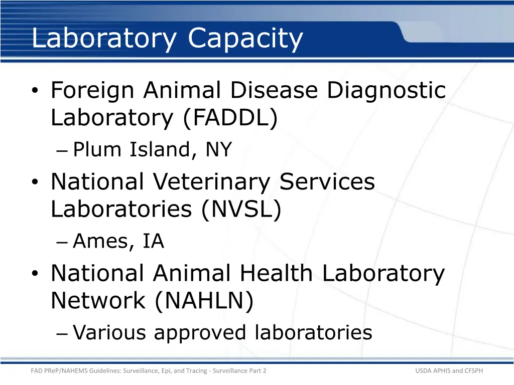 laboratory capacity