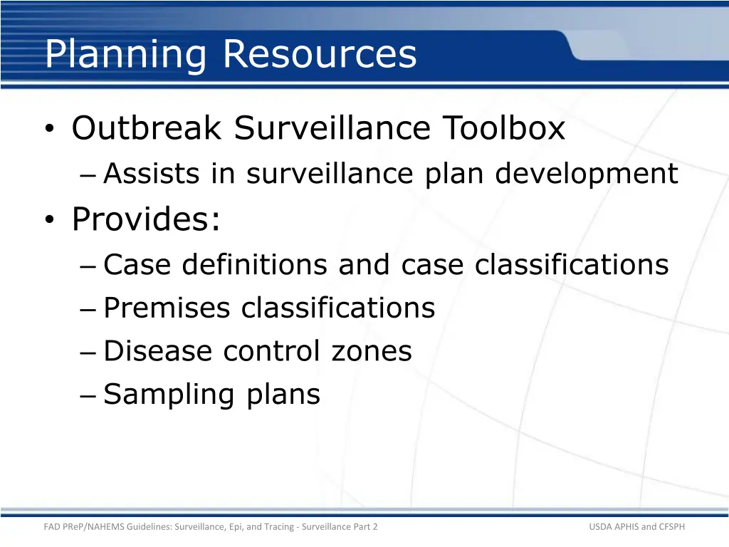 planning resources